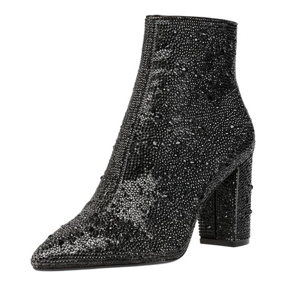 Betsey Johnson Shoes - Betsey Johnson Women's Cady Embellished Bling Evening Booties Black Size 6